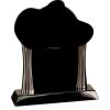 [T307] 8.25" Black/Silver Piano Finish Clock Thumbnail
