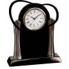 [T307] 8.25" Black/Silver Piano Finish Clock Thumbnail