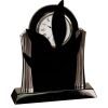 [T307] 8.25" Black/Silver Piano Finish Clock Thumbnail
