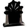 [T307] 8.25" Black/Silver Piano Finish Clock Thumbnail