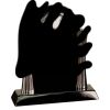 [T307] 8.25" Black/Silver Piano Finish Clock Thumbnail