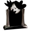 [T307] 8.25" Black/Silver Piano Finish Clock Thumbnail