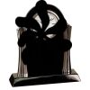 [T307] 8.25" Black/Silver Piano Finish Clock Thumbnail