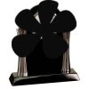 [T307] 8.25" Black/Silver Piano Finish Clock Thumbnail