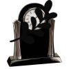 [T307] 8.25" Black/Silver Piano Finish Clock Thumbnail