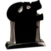 [T307] 8.25" Black/Silver Piano Finish Clock Thumbnail