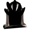 [T307] 8.25" Black/Silver Piano Finish Clock Thumbnail