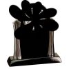 [T307] 8.25" Black/Silver Piano Finish Clock Thumbnail