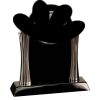 [T307] 8.25" Black/Silver Piano Finish Clock Thumbnail