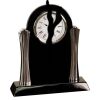 [T307] 8.25" Black/Silver Piano Finish Clock Thumbnail