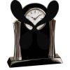 [T307] 8.25" Black/Silver Piano Finish Clock Thumbnail