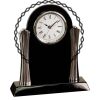 [T307] 8.25" Black/Silver Piano Finish Clock Thumbnail