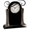 [T307] 8.25" Black/Silver Piano Finish Clock Thumbnail