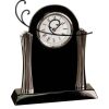 [T307] 8.25" Black/Silver Piano Finish Clock Thumbnail