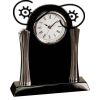 [T307] 8.25" Black/Silver Piano Finish Clock Thumbnail