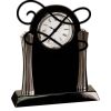 [T307] 8.25" Black/Silver Piano Finish Clock Thumbnail