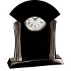 [T307] 8.25" Black/Silver Piano Finish Clock Thumbnail