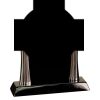[T307] 8.25" Black/Silver Piano Finish Clock Thumbnail