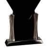 [T307] 8.25" Black/Silver Piano Finish Clock Thumbnail