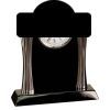 [T307] 8.25" Black/Silver Piano Finish Clock Thumbnail