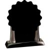 [T307] 8.25" Black/Silver Piano Finish Clock Thumbnail