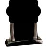 [T307] 8.25" Black/Silver Piano Finish Clock Thumbnail