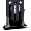 [T307] 8.25" Black/Silver Piano Finish Clock Thumbnail