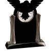 [T307] 8.25" Black/Silver Piano Finish Clock Thumbnail