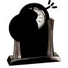 [T307] 8.25" Black/Silver Piano Finish Clock Thumbnail