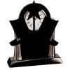 [T307] 8.25" Black/Silver Piano Finish Clock Thumbnail