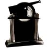 [T307] 8.25" Black/Silver Piano Finish Clock Thumbnail