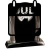 [T307] 8.25" Black/Silver Piano Finish Clock Thumbnail