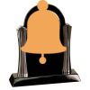 [T307] 8.25" Black/Silver Piano Finish Clock Thumbnail