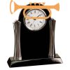 [T307] 8.25" Black/Silver Piano Finish Clock Thumbnail