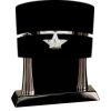 [T307] 8.25" Black/Silver Piano Finish Clock Thumbnail