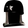 [T307] 8.25" Black/Silver Piano Finish Clock Thumbnail