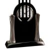 [T307] 8.25" Black/Silver Piano Finish Clock Thumbnail