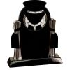 [T307] 8.25" Black/Silver Piano Finish Clock Thumbnail