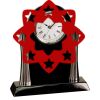 [T307] 8.25" Black/Silver Piano Finish Clock Thumbnail