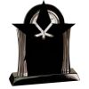 [T307] 8.25" Black/Silver Piano Finish Clock Thumbnail