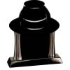 [T307] 8.25" Black/Silver Piano Finish Clock Thumbnail