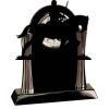 [T307] 8.25" Black/Silver Piano Finish Clock Thumbnail