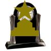 [T307] 8.25" Black/Silver Piano Finish Clock Thumbnail