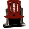 [T307] 8.25" Black/Silver Piano Finish Clock Thumbnail