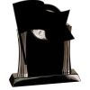 [T307] 8.25" Black/Silver Piano Finish Clock Thumbnail