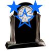 [T307] 8.25" Black/Silver Piano Finish Clock Thumbnail