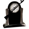 [T307] 8.25" Black/Silver Piano Finish Clock Thumbnail