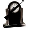 [T307] 8.25" Black/Silver Piano Finish Clock Thumbnail
