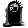 [T307] 8.25" Black/Silver Piano Finish Clock Thumbnail