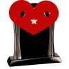 [T307] 8.25" Black/Silver Piano Finish Clock Thumbnail